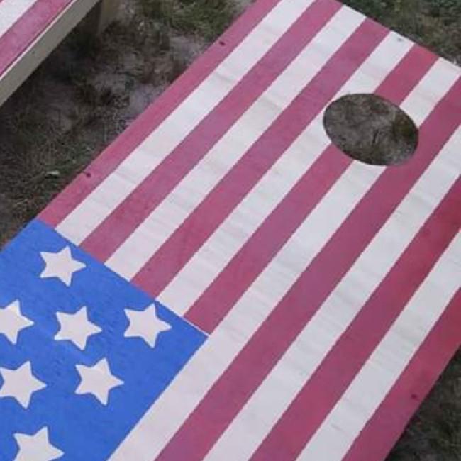 Family cornhole tourney