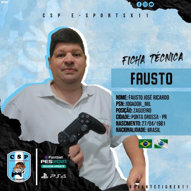 FAUSTO JOSÉ RICARDO - 🆔jogador_mil