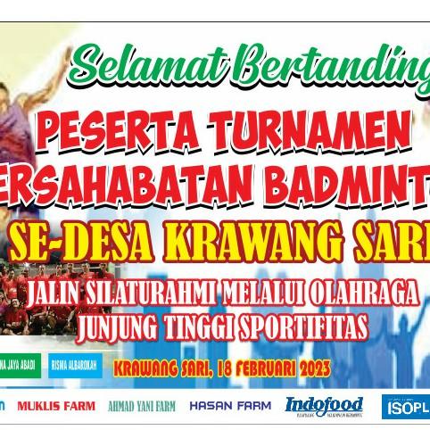 Turnamen bulutangkis se- desa krawang sari