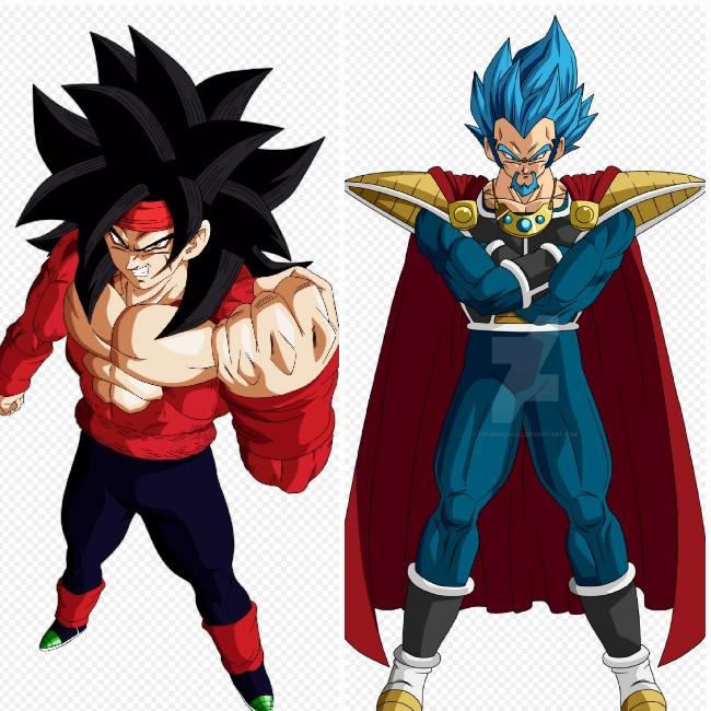 Bardock SSJ 4/ rei Vegeta SSJ blue