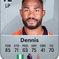 N Emmanuel Dennis 72 ovr