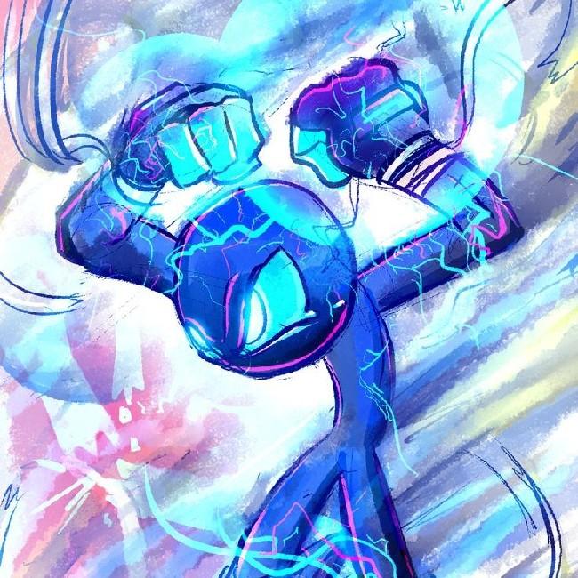 Stickman azul