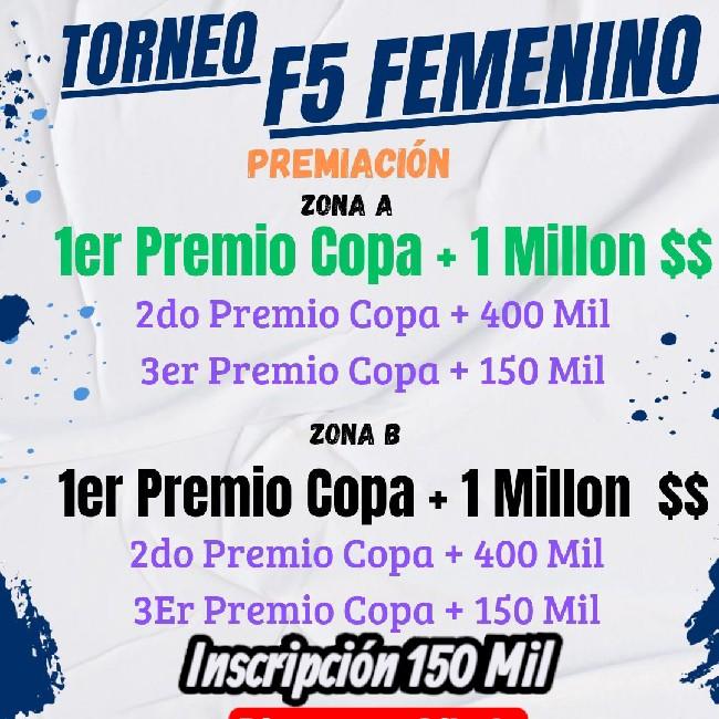 Torneo f5 femenino x el millon